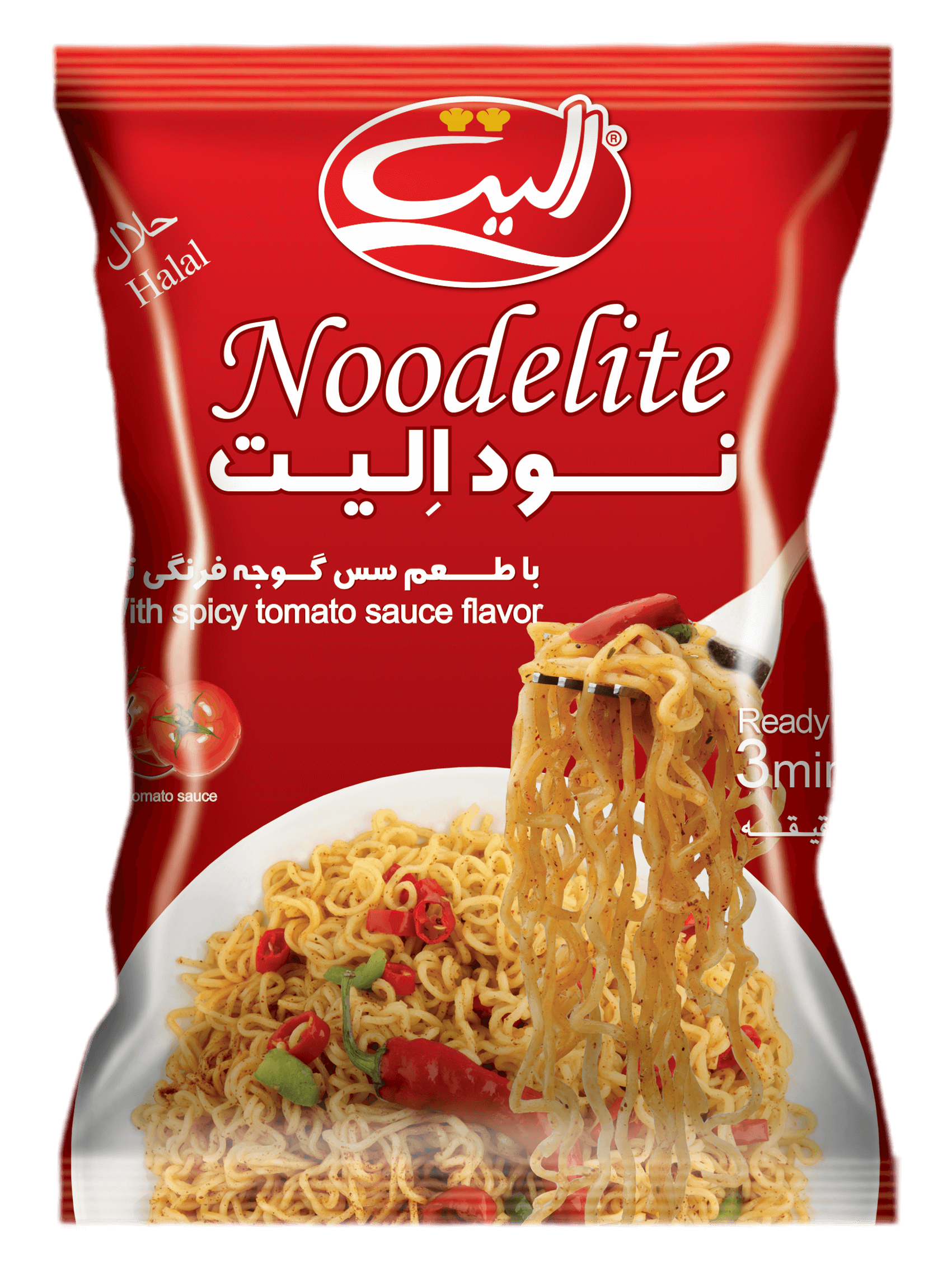 نودل با طعم سس گوجه فرنگی تند 75گرم الیت