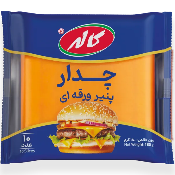پنیر چدار ورقه ای 10عددی 180گرم کاله