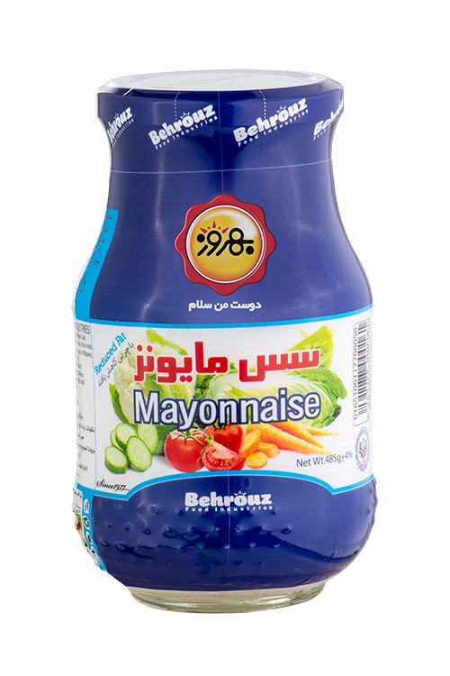 سس مایونز با چربی کاهش یافته شیشه ای 485گرم بهروز