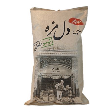 چیپس سیب زمینی لیمو فلفل دل مزه 180گرم مزمز