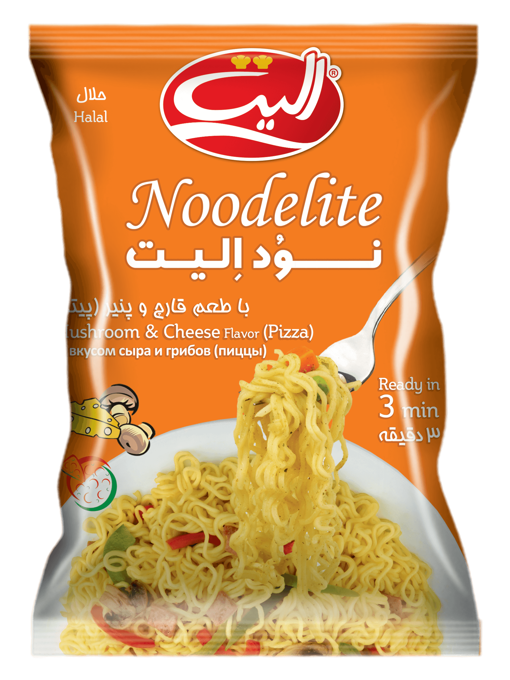 نودل با طعم قارچ و پنیر (پیتزا) 75گرم الیت