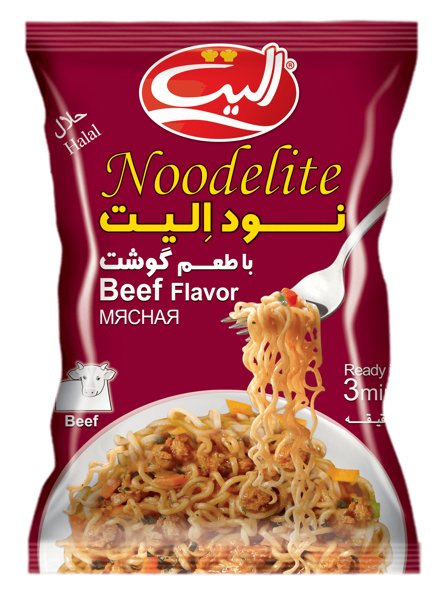 نودل با طعم گوشت 75گرم الیت