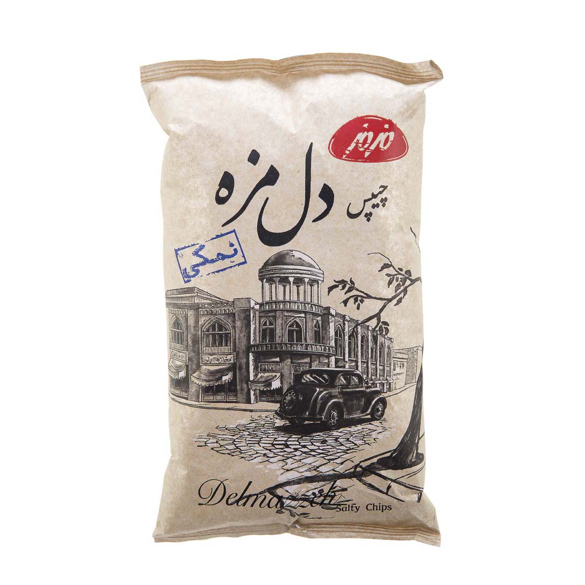 چیپس سیب زمینی نمکی دل مزه ۹۰گرم مزمز