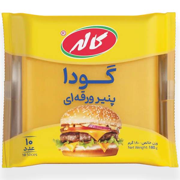 پنیر گودا ورقه ای 10عددی 180گرم کاله