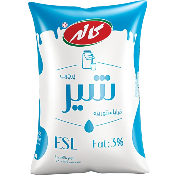 شیر فراپاستوریزه پرچرب نایلونی 800میلی لیتر کاله